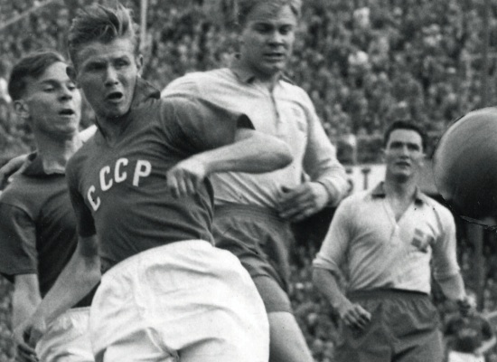 Streltsov durante un encuentro con la URSS