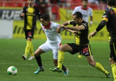 Fran González presionando a Jesús Navas